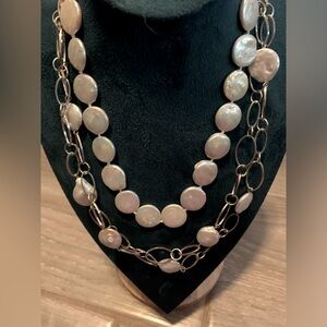 Two Coin Pearl Necklaces- Genuine Pearls